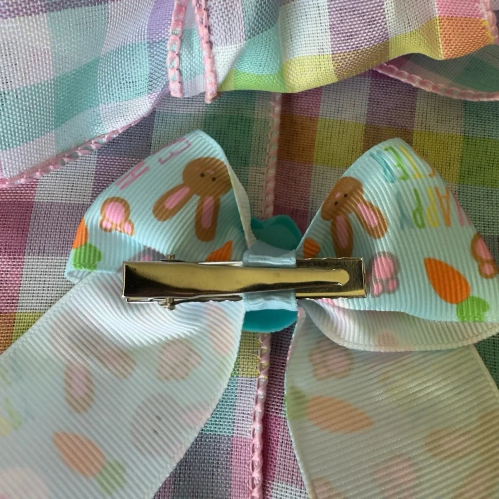 Bunny Hair Bow Pastel Spring Kids Clip 3/$15✨